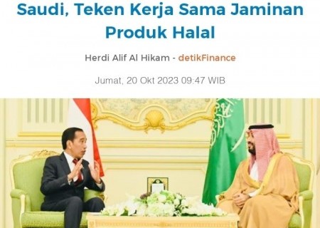 Jokowi Temui Pangeran Arab Saudi, Teken Kerja Sama Jaminan Produk Halal