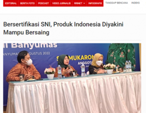 Bersertifikasi SNI, Produk Indonesia Diyakini Mampu Bersaing