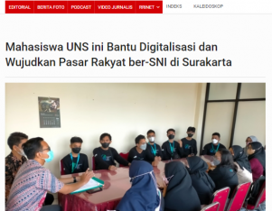 Mahasiswa UNS ini Bantu Digitalisasi dan Wujudkan Pasar Rakyat ber-SNI di Surakarta
