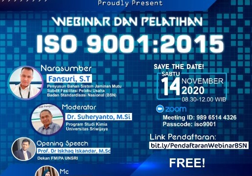 WEBINAR DAN PELATIHAN SNI ISO 9001:2015