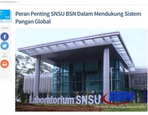 Peran Penting SNSU BSN Dalam Mendukung Sistem Pangan Global