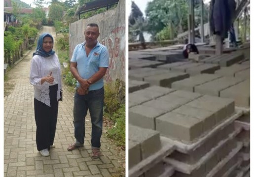 UMKM Asal Sultra Olah Batu Cadas Menjadi Paving Block Terstandardisasi