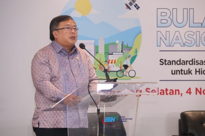 Menteri Bambang Permadi Soemantri Brodjonegoro Resmikan Acara Puncak Peringatan Bulan Mutu Nasional 2020